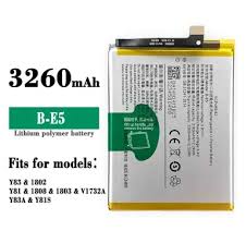 Vivo Y81 , Y83 Model Number: B-E5, BE5 Capacity: 3180 mAh Battery